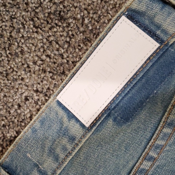 Re/Done Originals Womens 90s Wash High rise Ankle Side zip Jeans sz 26 - Picture 12 of 12